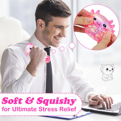 Ptdumyjua maltose-filled axolotl stress ball for relaxing squeezes