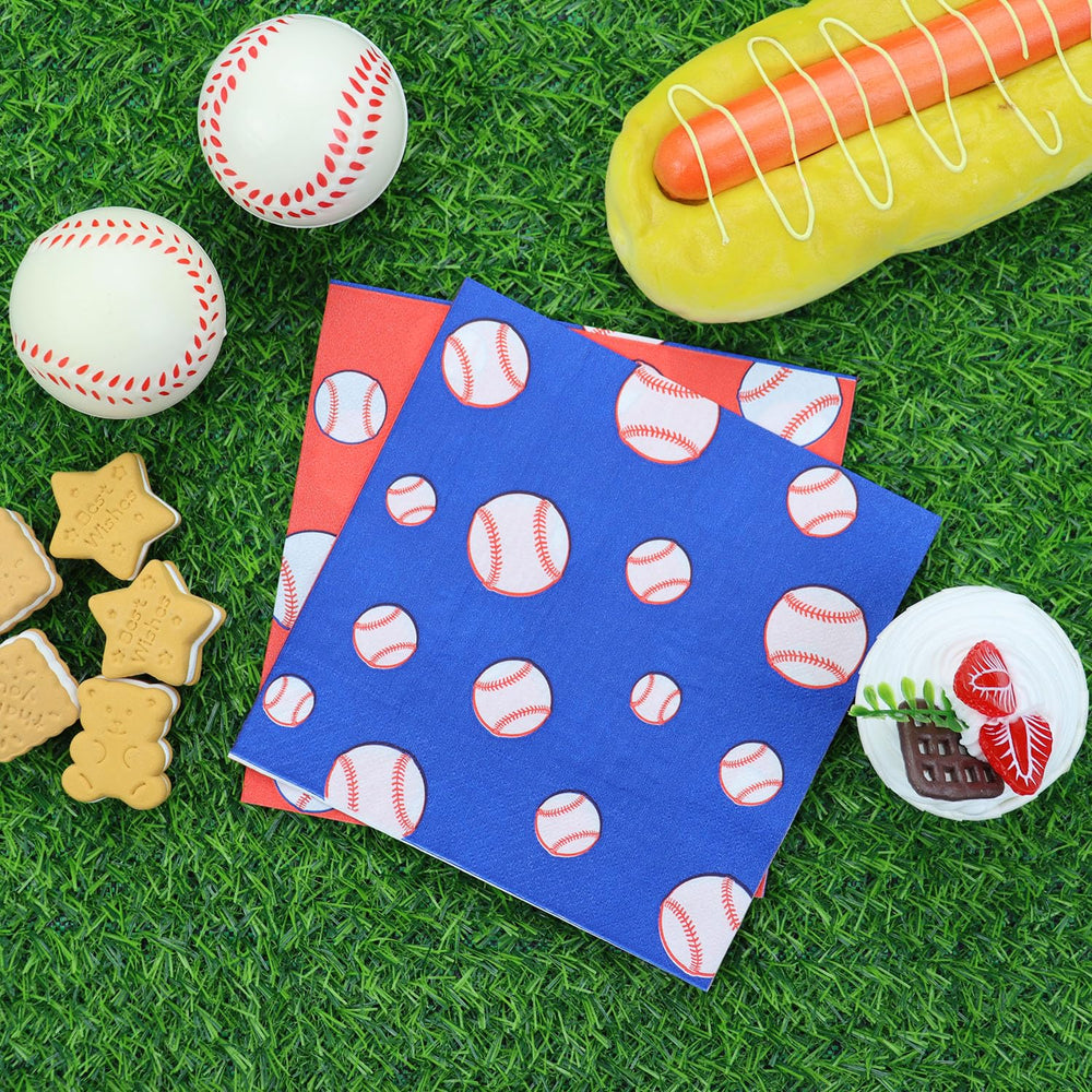 PTECDROTS baseball napkins suit sports-themed gatherings for kids and adults.