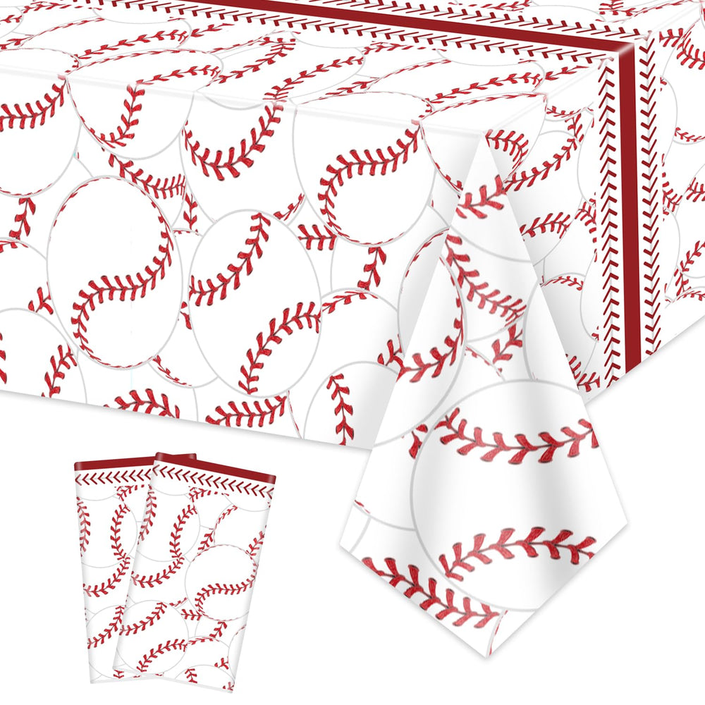 PTECDROTS baseball tablecloth 51x86 on a rectangular table adds clean, festive decor.