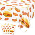 PTECDROTS hot-dog tablecloths 4pc, 130x220cm; protects tables during celebrations.