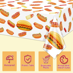 PTECDROTS waterproof PE tablecloth ready for spills and messes.