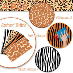 PTECDROTS zebra stripe tablecloth creates dynamic safari table settings.