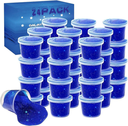 PTFVTN blue galaxy star slime pack for kids, calming tactile play