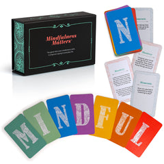 PTS Games Mindfulness Matters cover display showing the game box and cards for mindful play