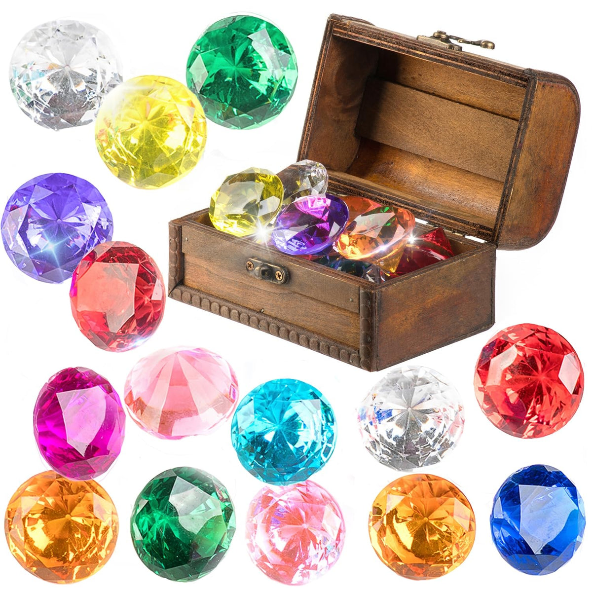 PUBGAMER Diving Gem diamonds in bright colors for pool play and learning to swim.