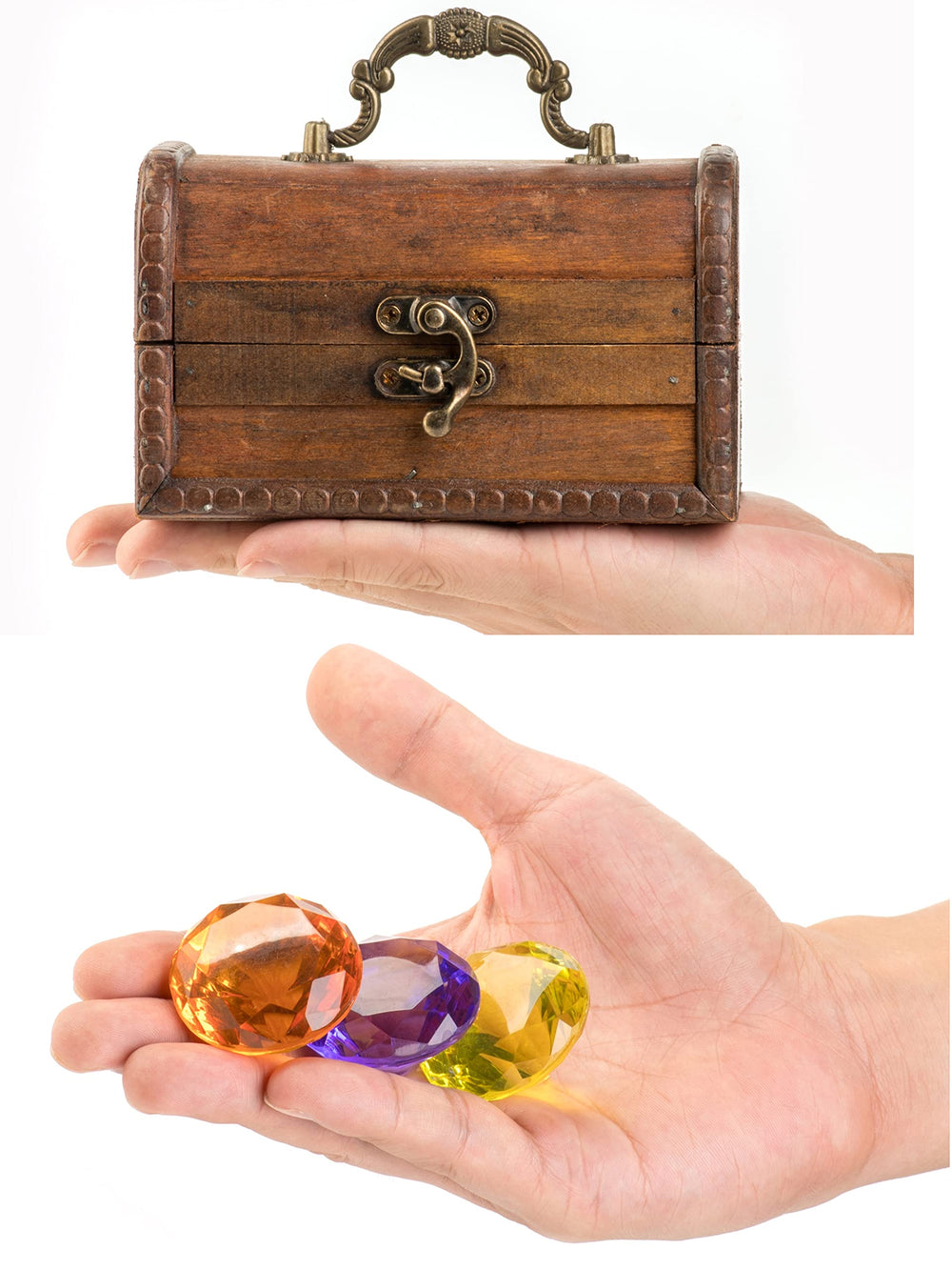 PUBGAMER wood treasure box is large and sturdy for diving games.