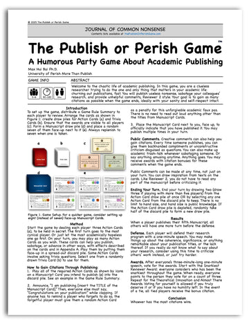 Publish or Perish Game question cards challenge 20+ disciplines for curiosity-led fun.