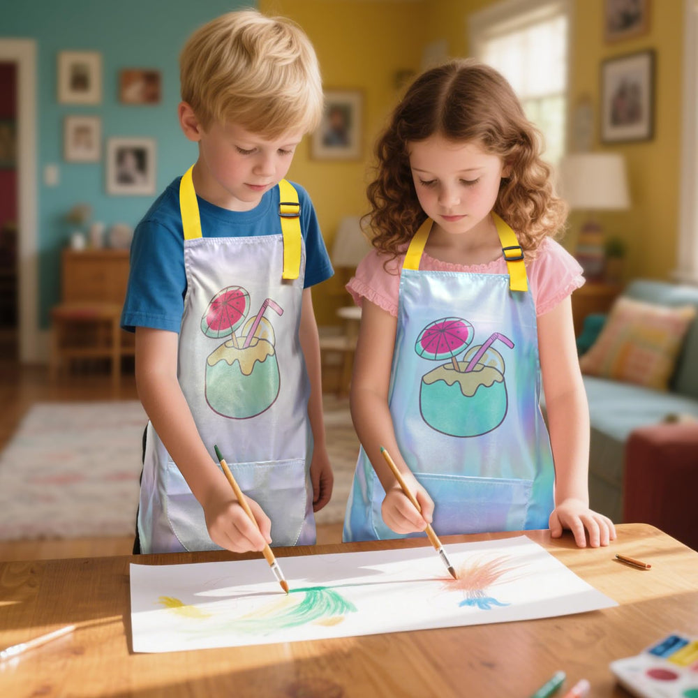 PUBMIND Kids Apron with adjustable neck strap for growing comfort.