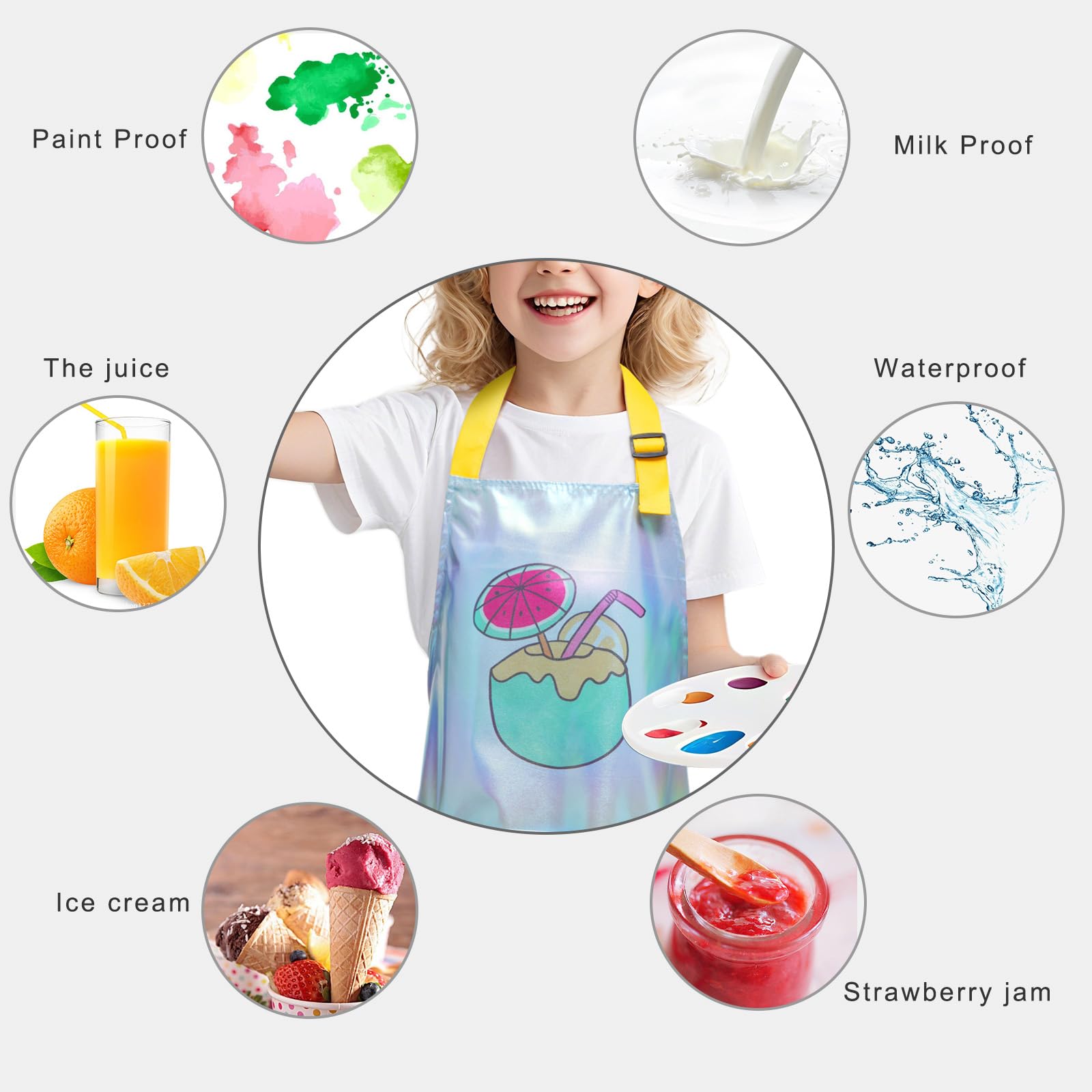 PUBMIND Kids Apron durable polyester and easy-care fabric.