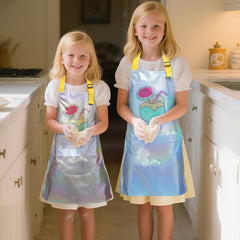 PUBMIND Kids Apron blue color enhances family cooking moments.