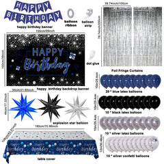 Puchod blue 10-inch balloons add vibrant color to walls or ceilings.