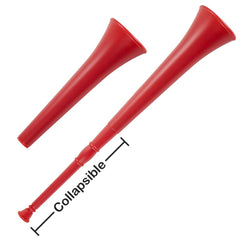 Pudgy Pedro's Vuvuzela collapsible 14-inch for easy packing in bags.