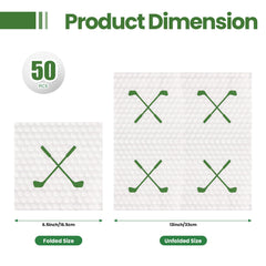PUEVENYI golf napkins folded 6.5x6.5 inches, handy for snacks and on-the-go use