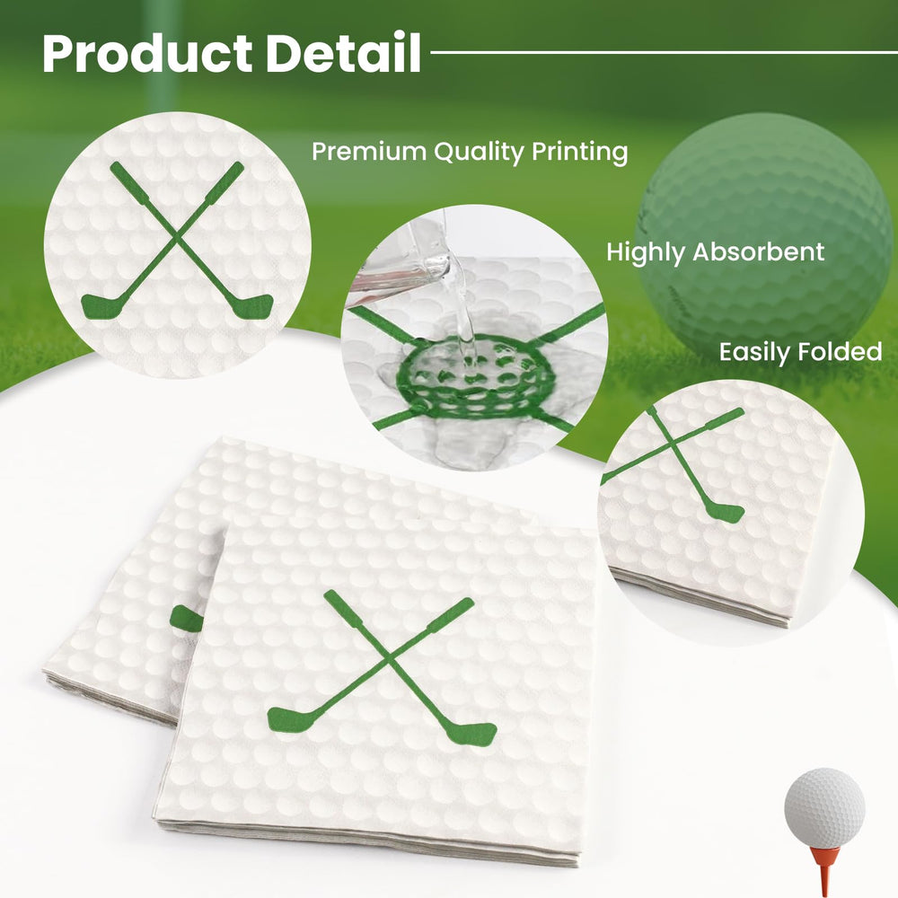 PUEVENYI golf napkins with ball and club design add elegance at the table