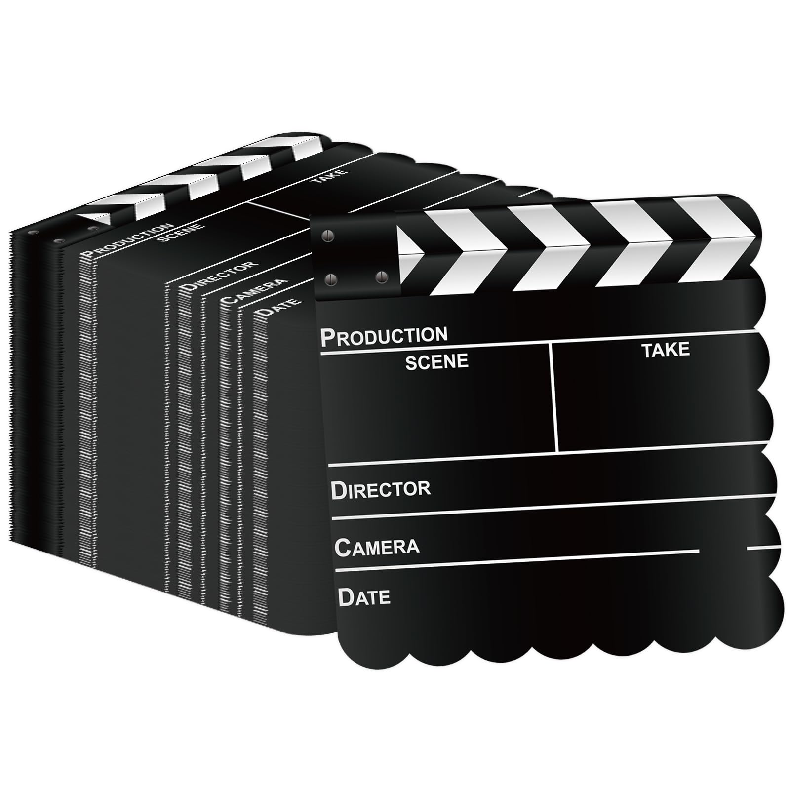 PUEVENYI Movie Night Napkins with scalloped edge for elegant table settings