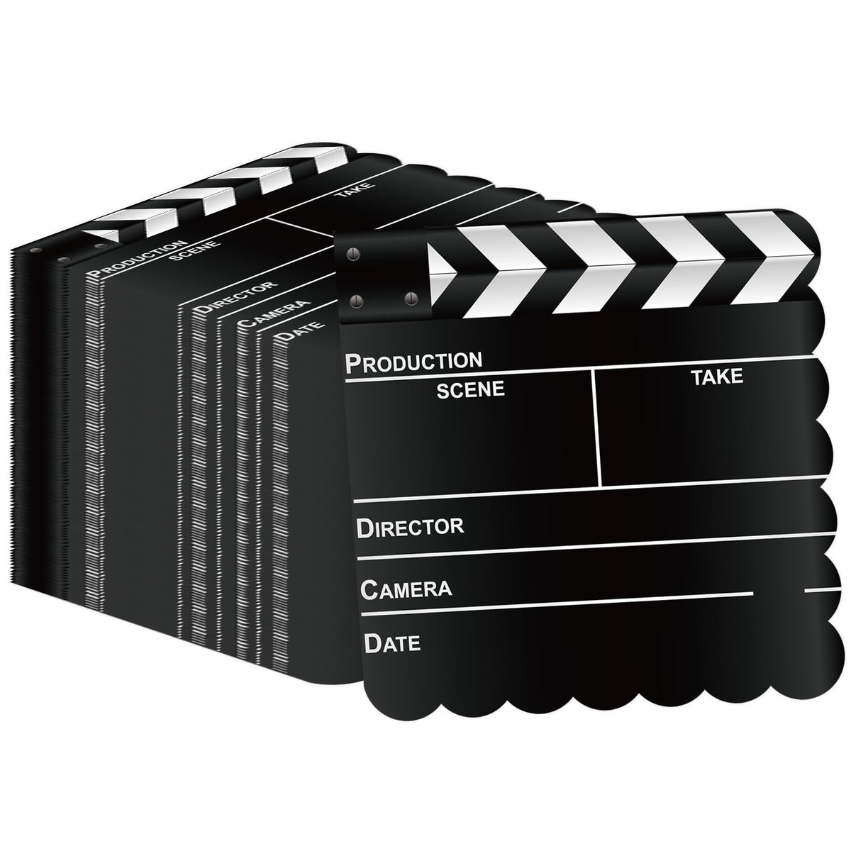 PUEVENYI Movie Night Napkins with scalloped edge for elegant table settings