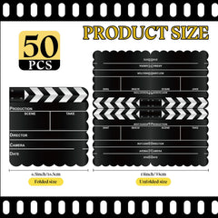 PUEVENYI napkins with clapboard pattern enhance film-themed party decor