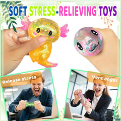 Puffwize Axolotl squishy toy on desk to aid focus and calm