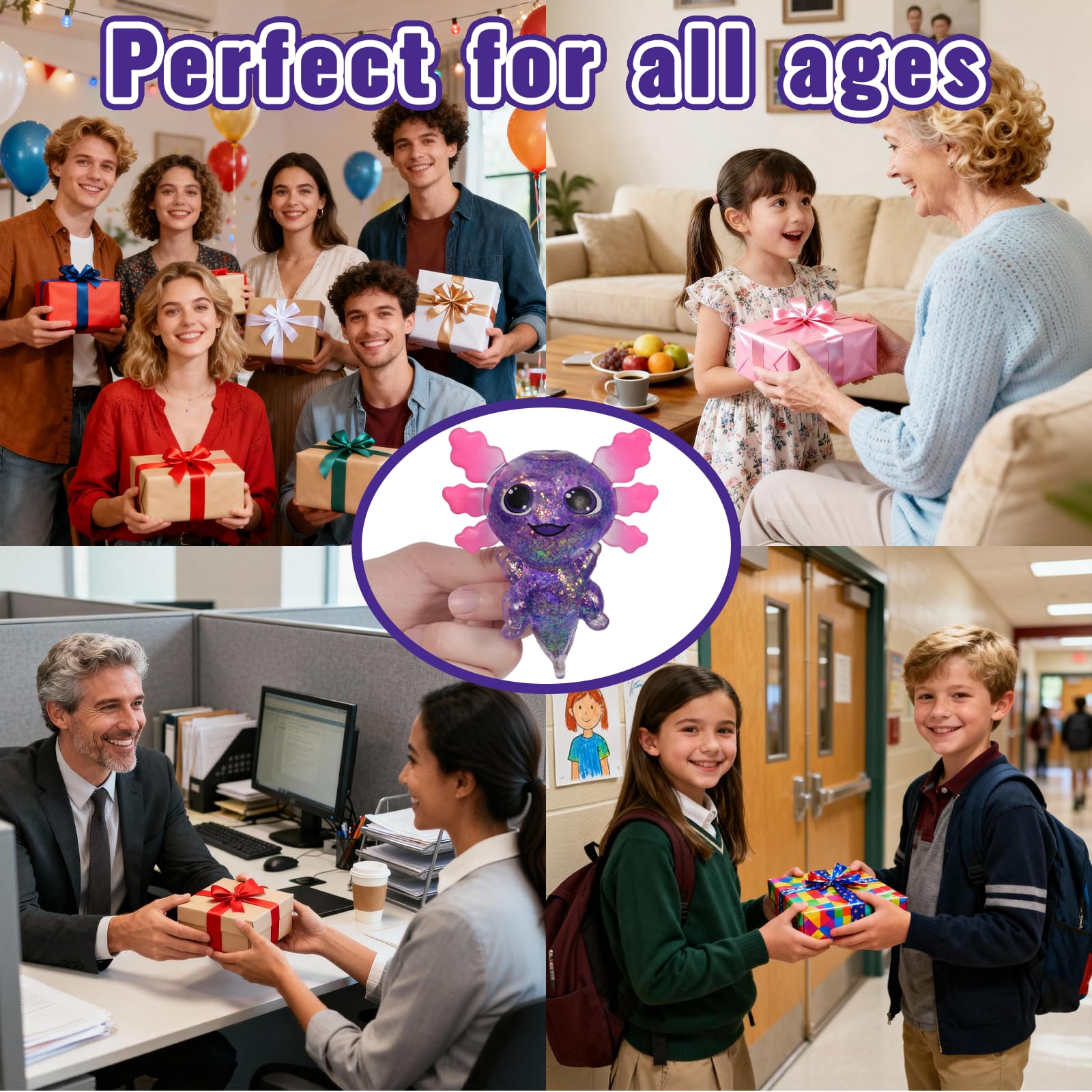 Puffwize Axolotl Squishy Toy durable and safe design.