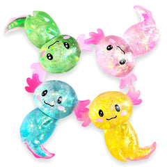 Puffwize Axolotl squishy toy side view for stress easing
