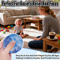 Puffwize Ice Cube Squishy Blue kids usage in classroom or travel.