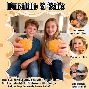 Puffwize Ice Cube Squishy Toy yellow soft texture for gentle squish