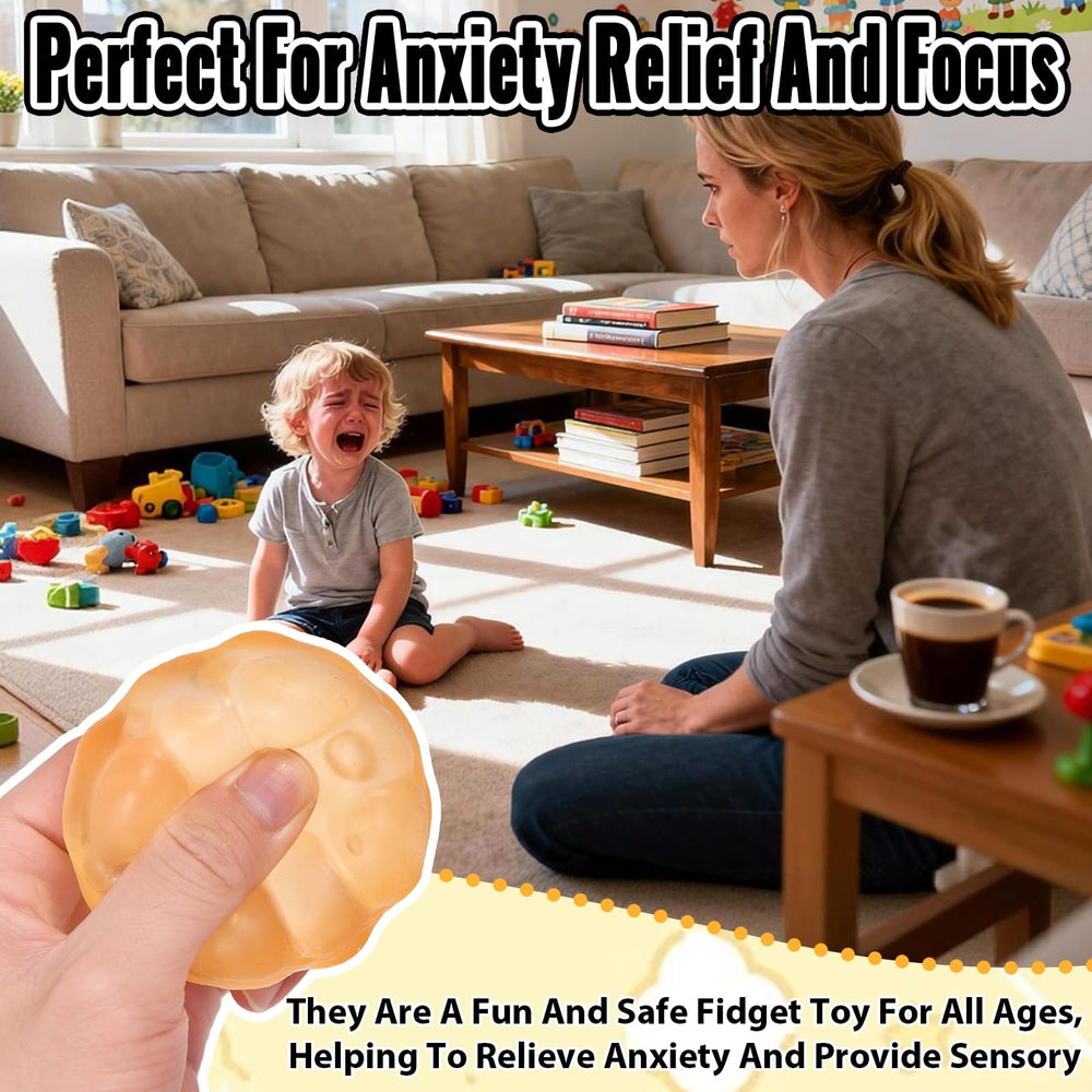 Puffwize Ice Cube Squishy Toy yellow compact sensory tool for focus