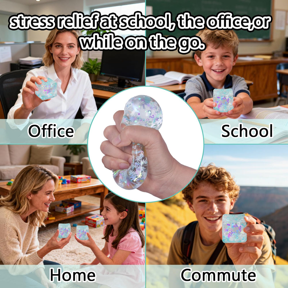 Puffwize palm-size stress cube designed for portable use.