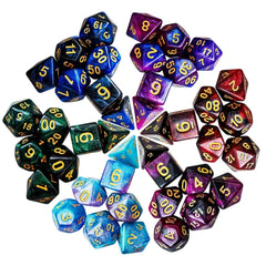 PUGED colorful drawstring bags for easy transport and order of dice.