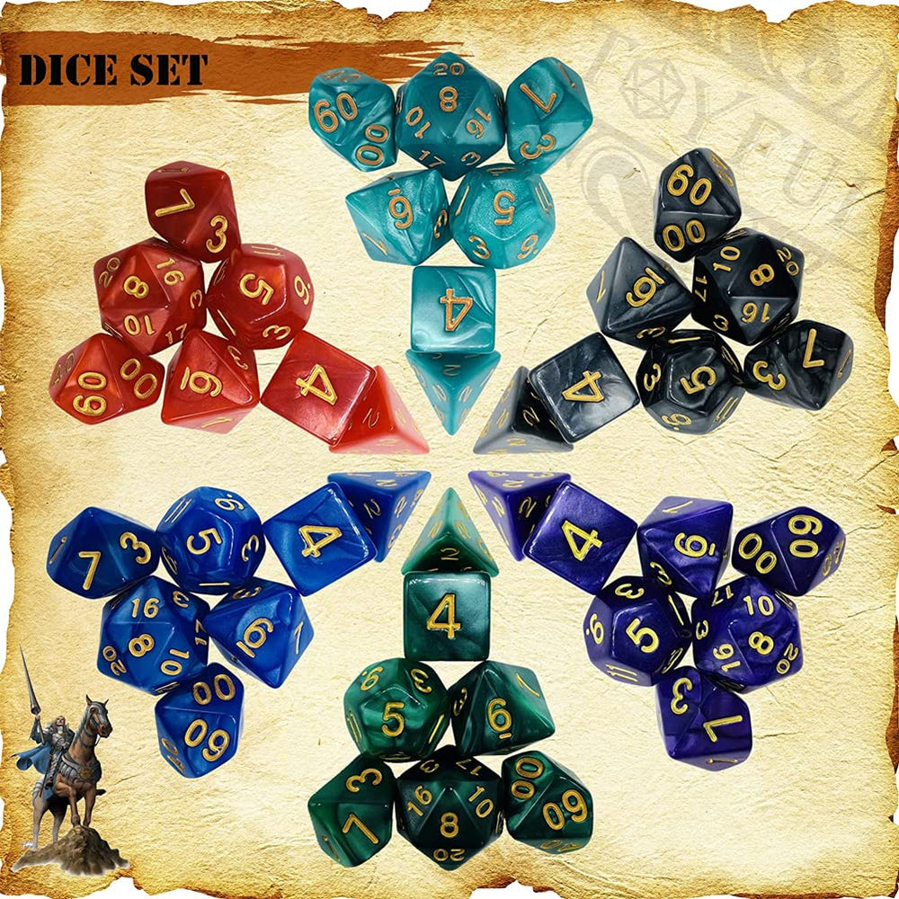 PUGED acrylic polyhedral dice are lightweight and easy to read