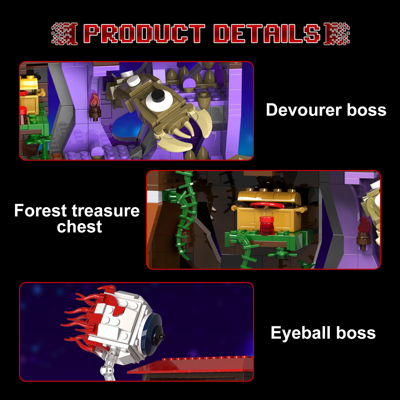 PUIOSYMG Sandbox Adventure treasure chest opens to reveal mini props.