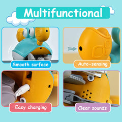 PULASIDO crab toy featuring sound and lights to encourage interactive play and exploration.