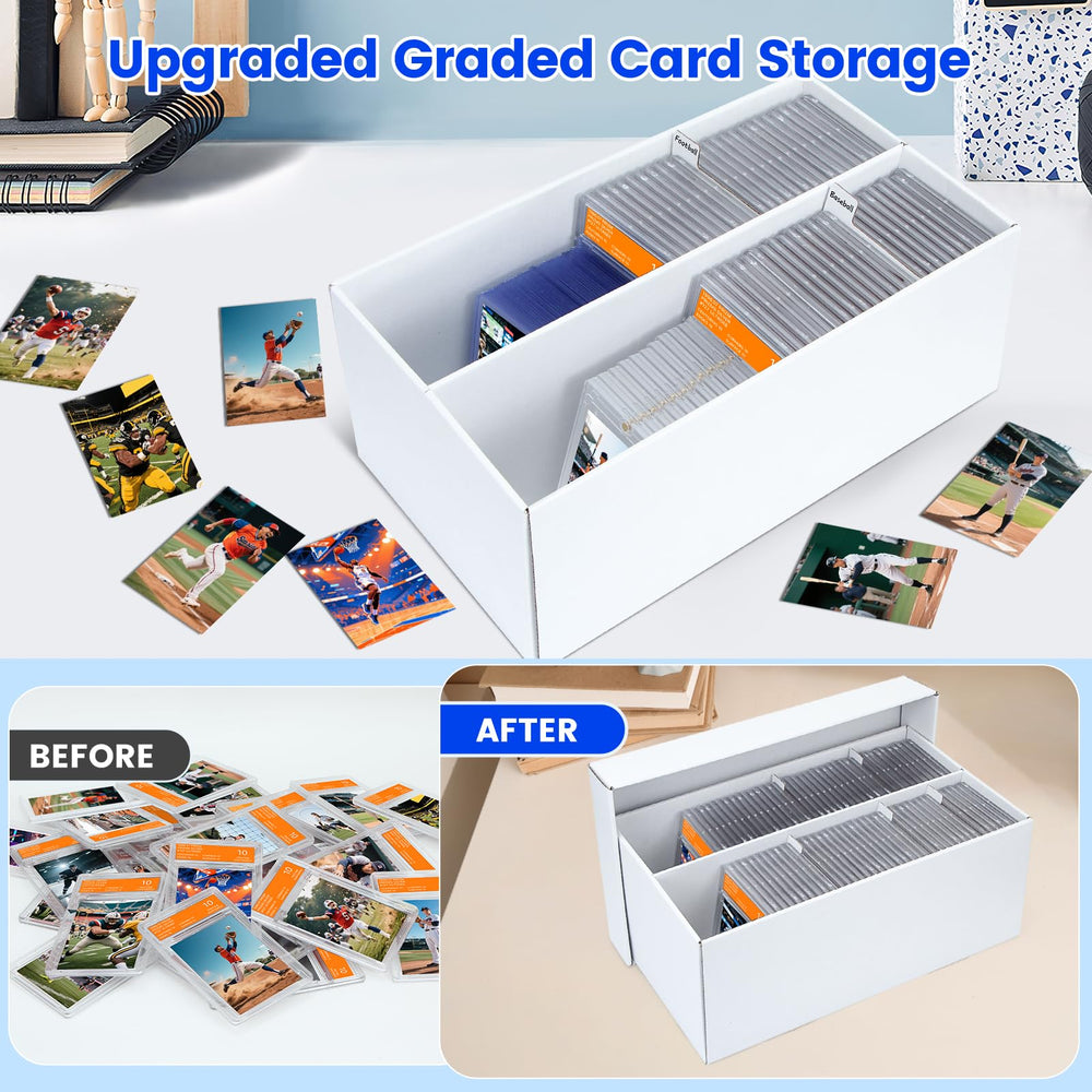 Pulchra assembled graded card storage box ready for immediate use, sturdy and reliable