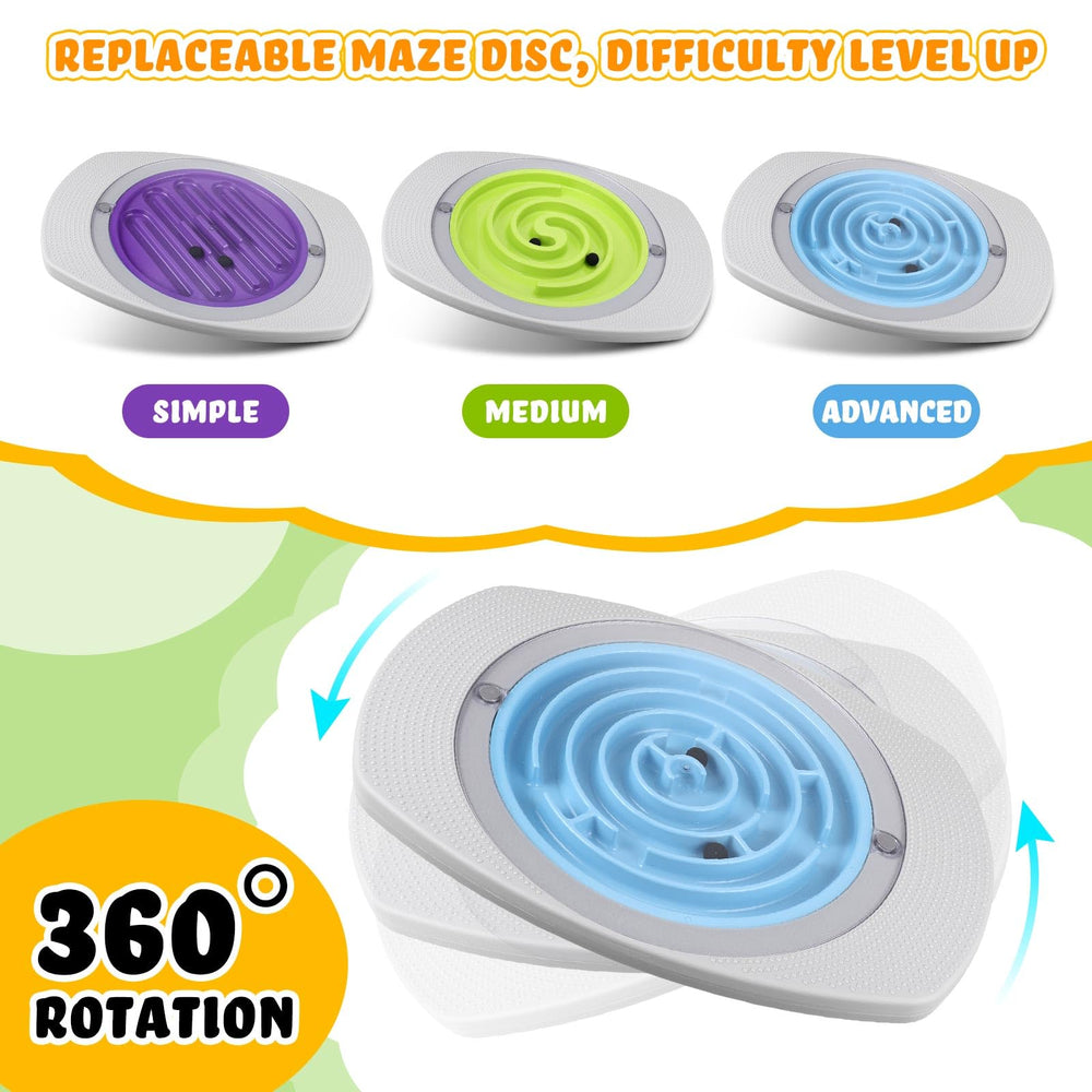 PullCrease balance board with two beads promotes hand-eye coordination and focus