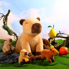 PullCrease capybara 5-in-1 set detail with babies hidden inside.
