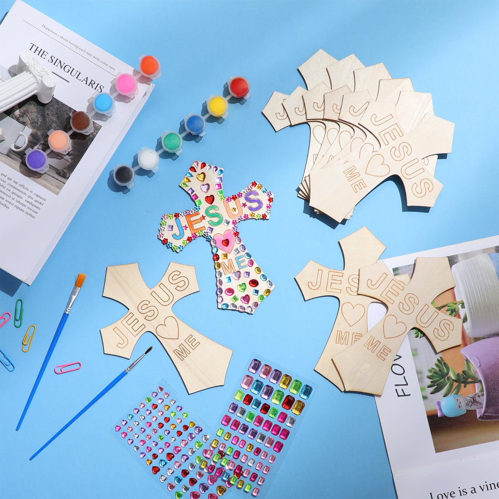 PullCrease cross craft 6.69x3.15 inches sized for classroom projects
