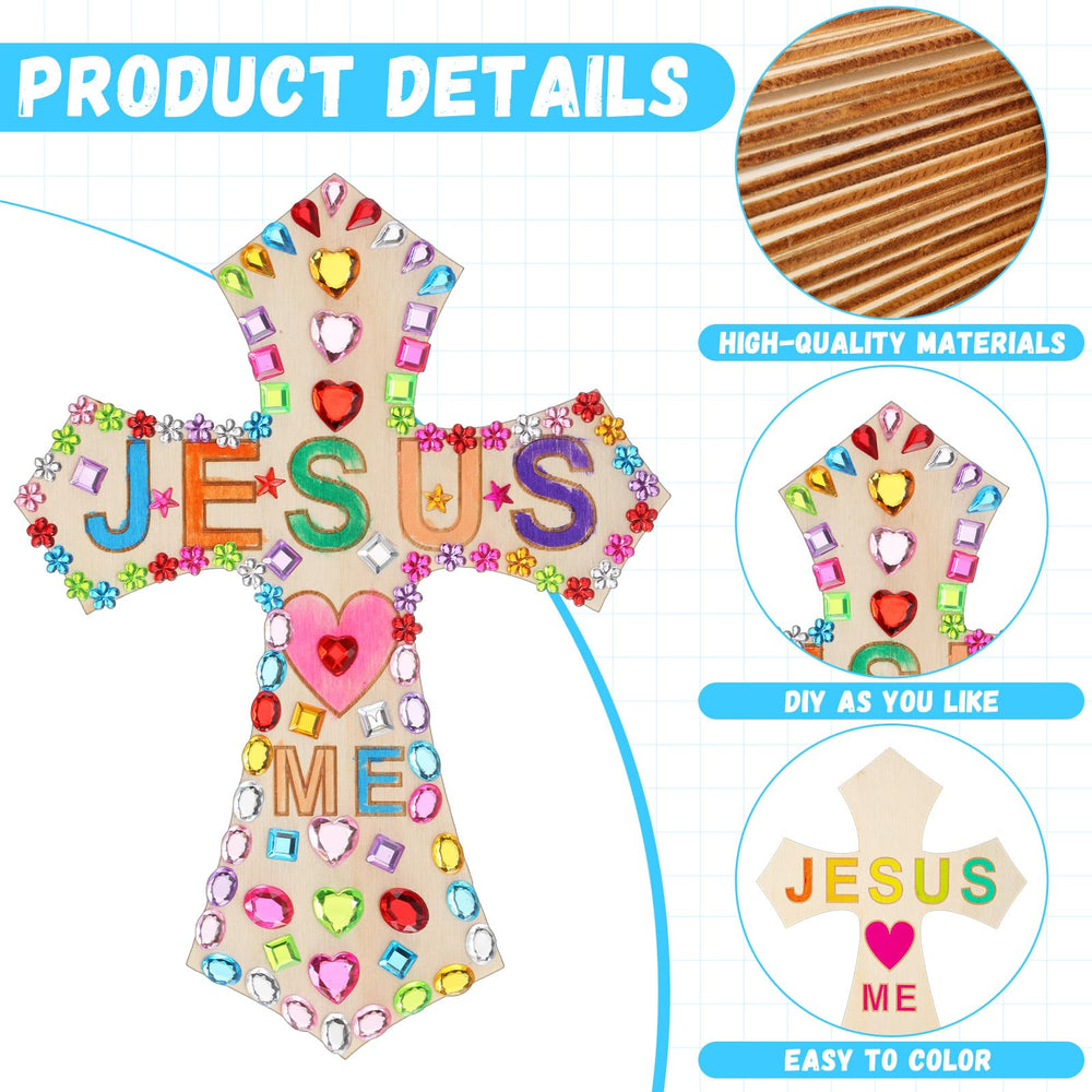 PullCrease 12-pack cross stickers for added texture in crafts