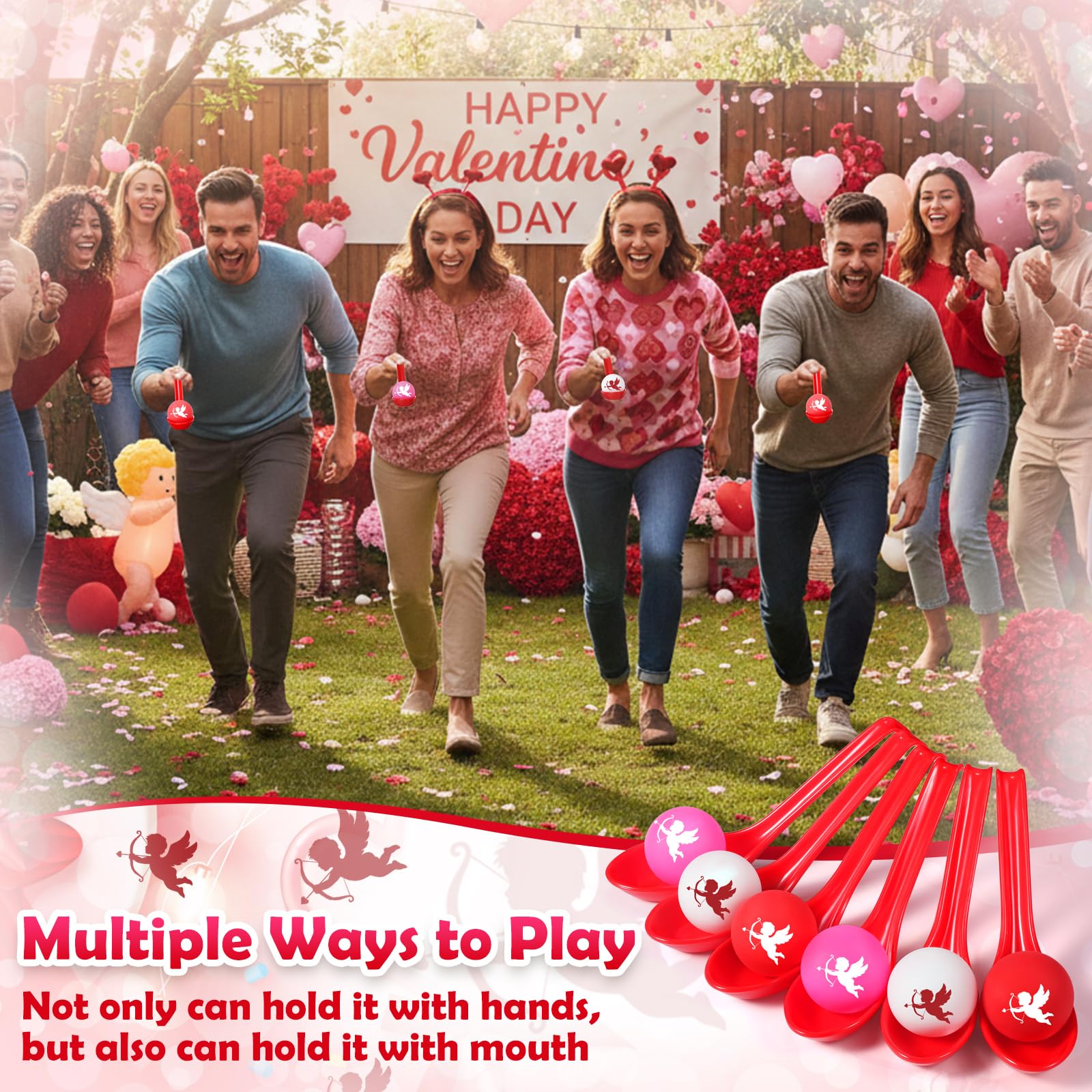 PullCrease cupid angel balls close-up provide colorful play cues.