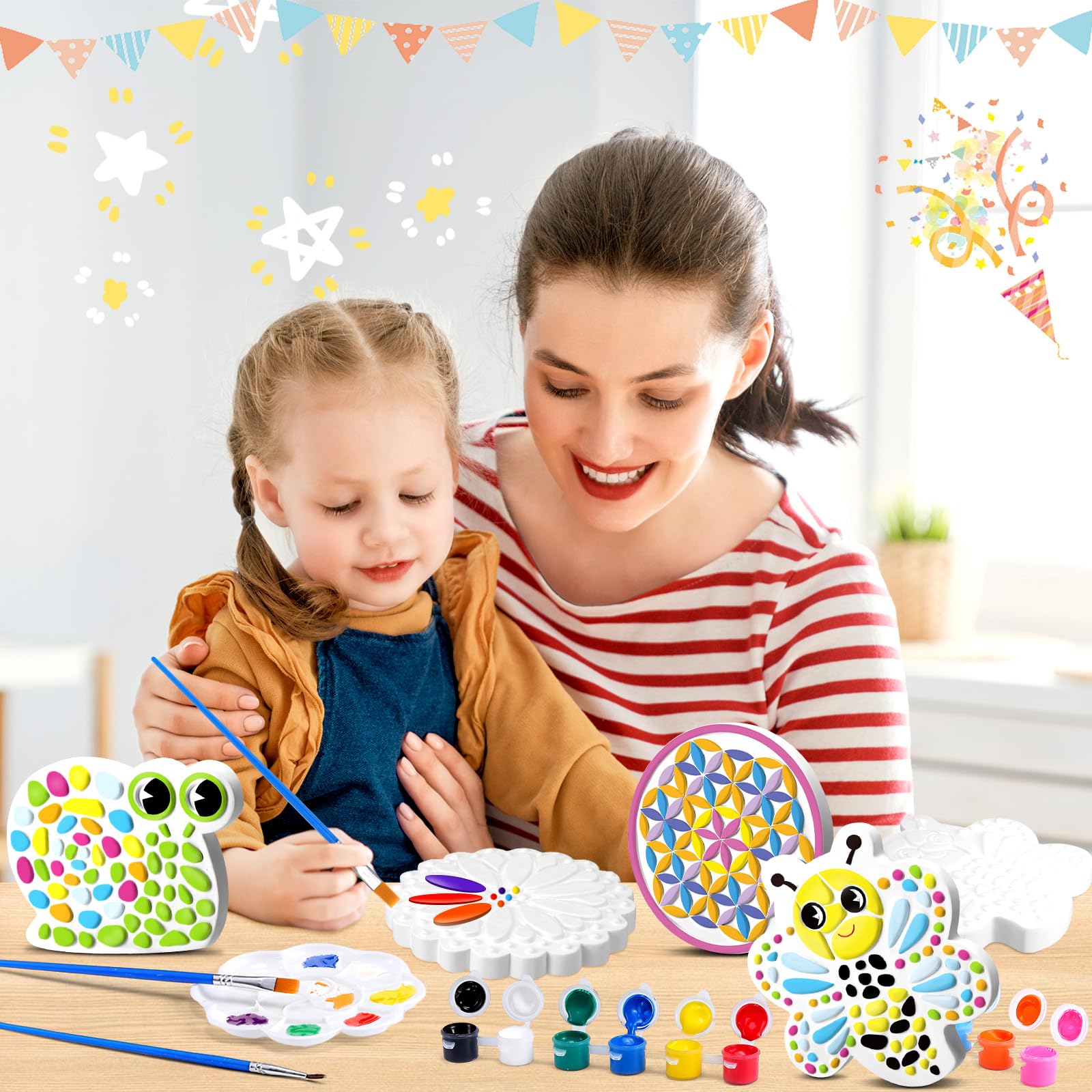 PullCrease stepping stone butterfly: decorative stones for hands-on color exploration.