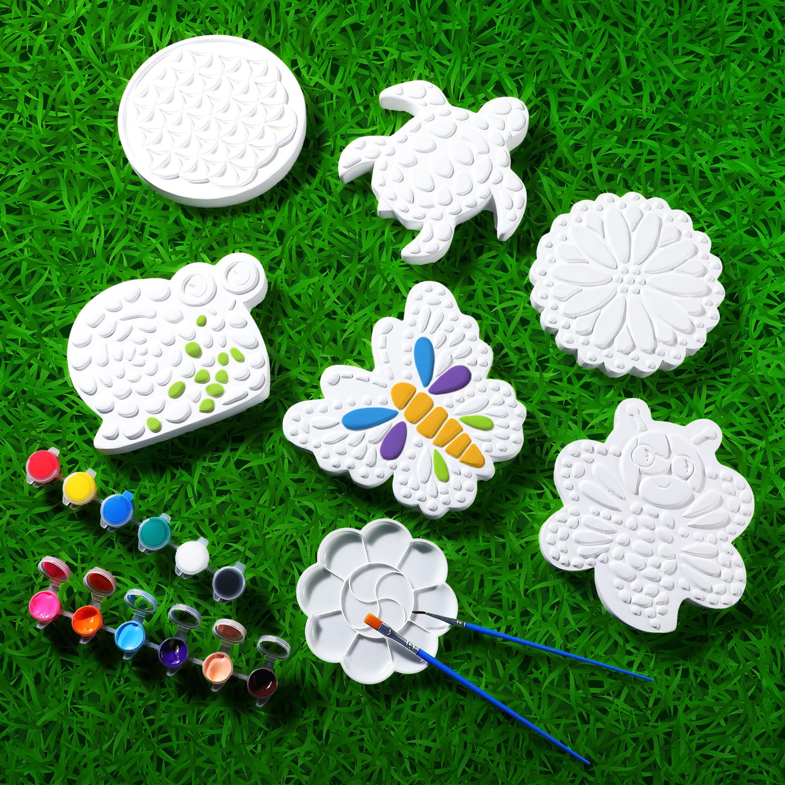 PullCrease stepping stone sunflower: vibrant craft to brighten playtime and display.