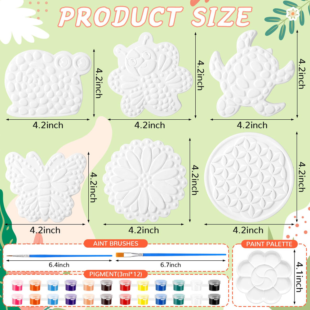 PullCrease stepping stone turtle: easy painting project to nurture fine motor skills.