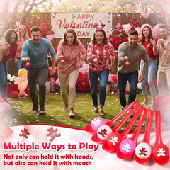 PullCrease Valentine’s game scene—indoor or outdoor relay fun.