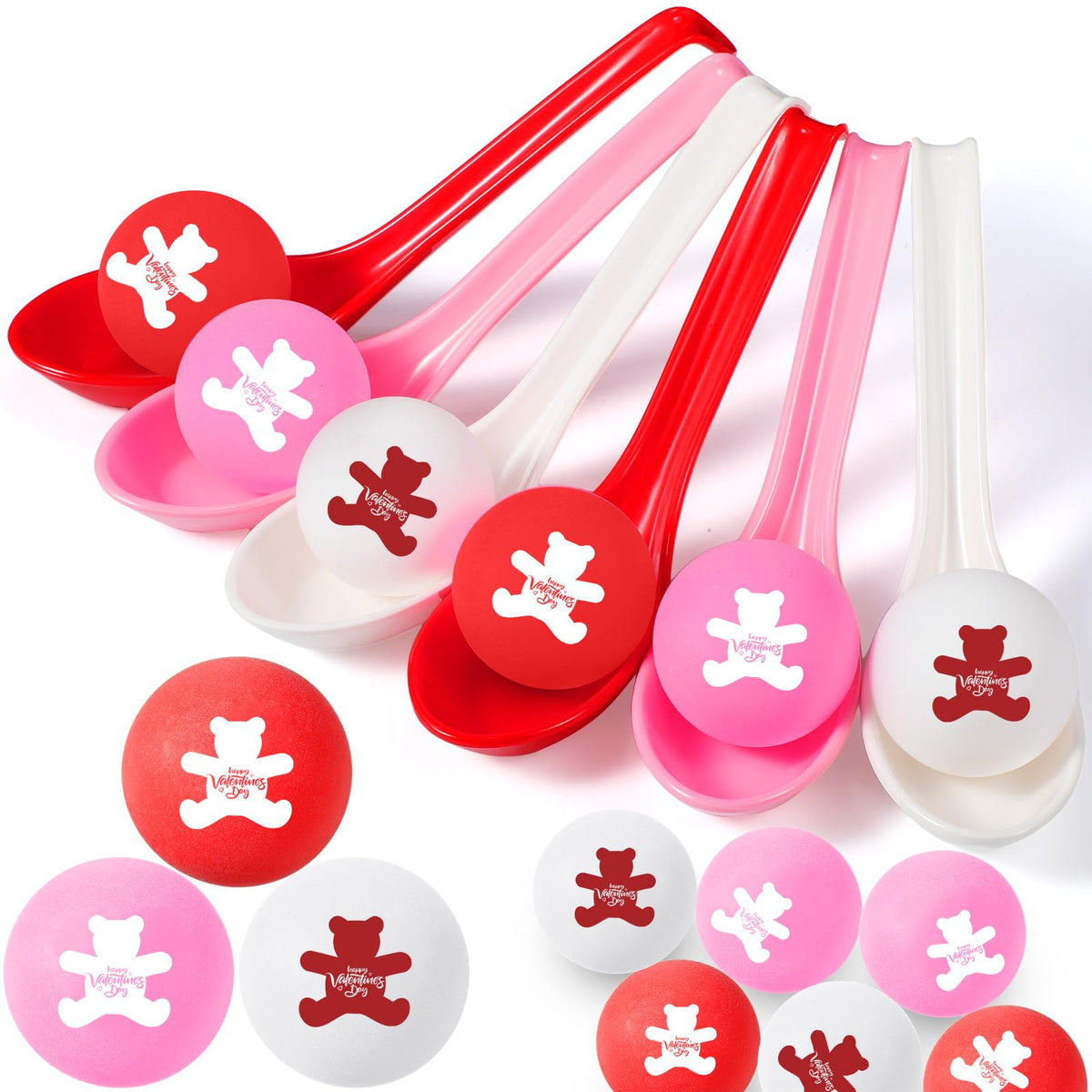 PullCrease white spoons for a fun indoor relay race.