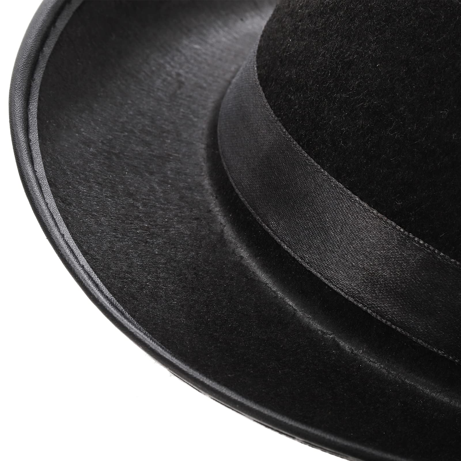 Pumtus unisex black felt top hat perfect for Halloween, weddings, and charity events.