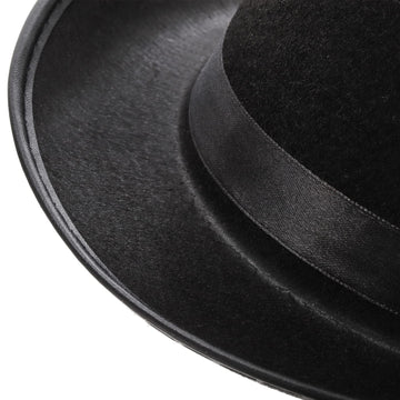 Pumtus unisex black felt top hat perfect for Halloween, weddings, and charity events.