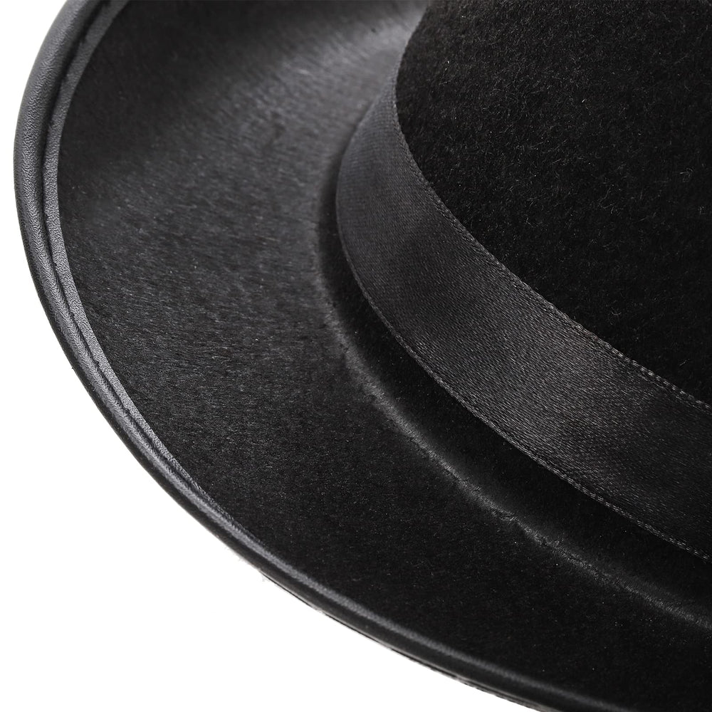 Pumtus unisex black felt top hat perfect for Halloween, weddings, and charity events.