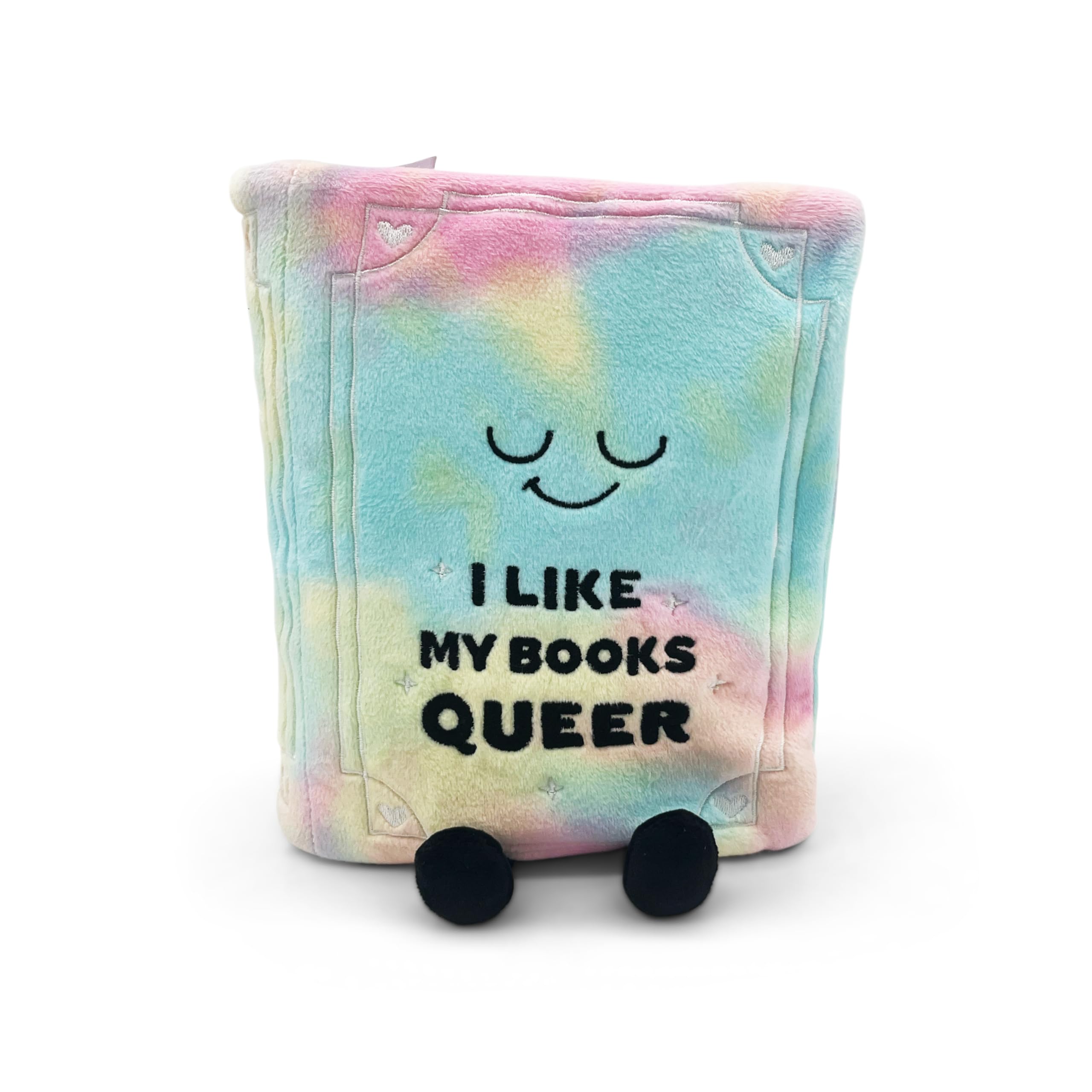 Punchkins book plushie featuring a queer romance cover for cozy reading spaces