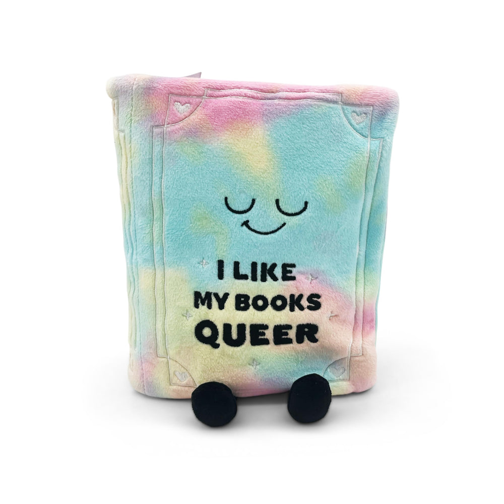 Punchkins book plushie featuring a queer romance cover for cozy reading spaces