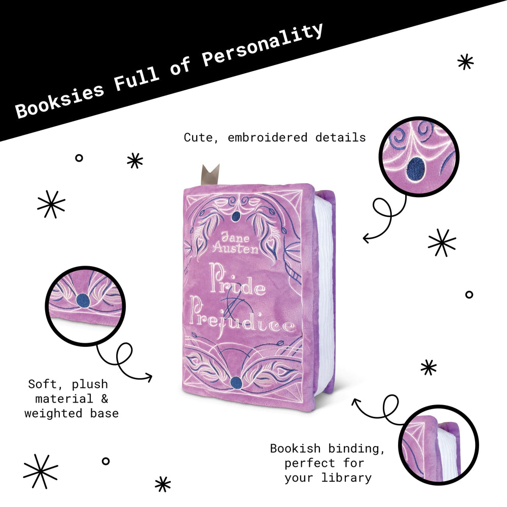 Punchkins Pride and Prejudice plush provides soft, cozy companionship for reading corners.
