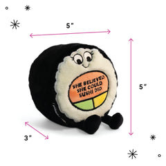 Punchkins plush with punny slogan adds humor to gifts.